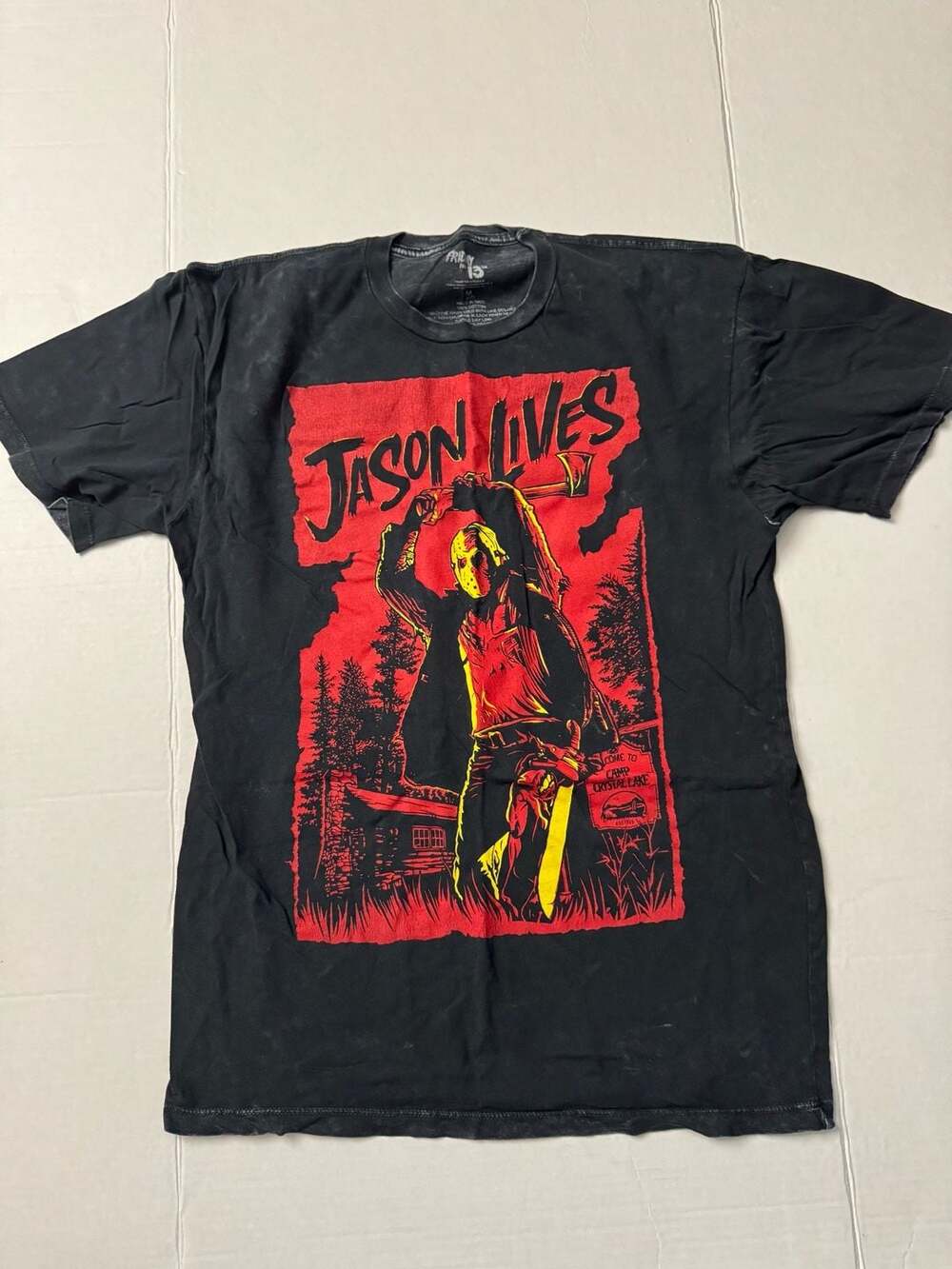 Friday the 13th Jason Lives Horror Movie T Shirt Men medium Crystal Lake Scary